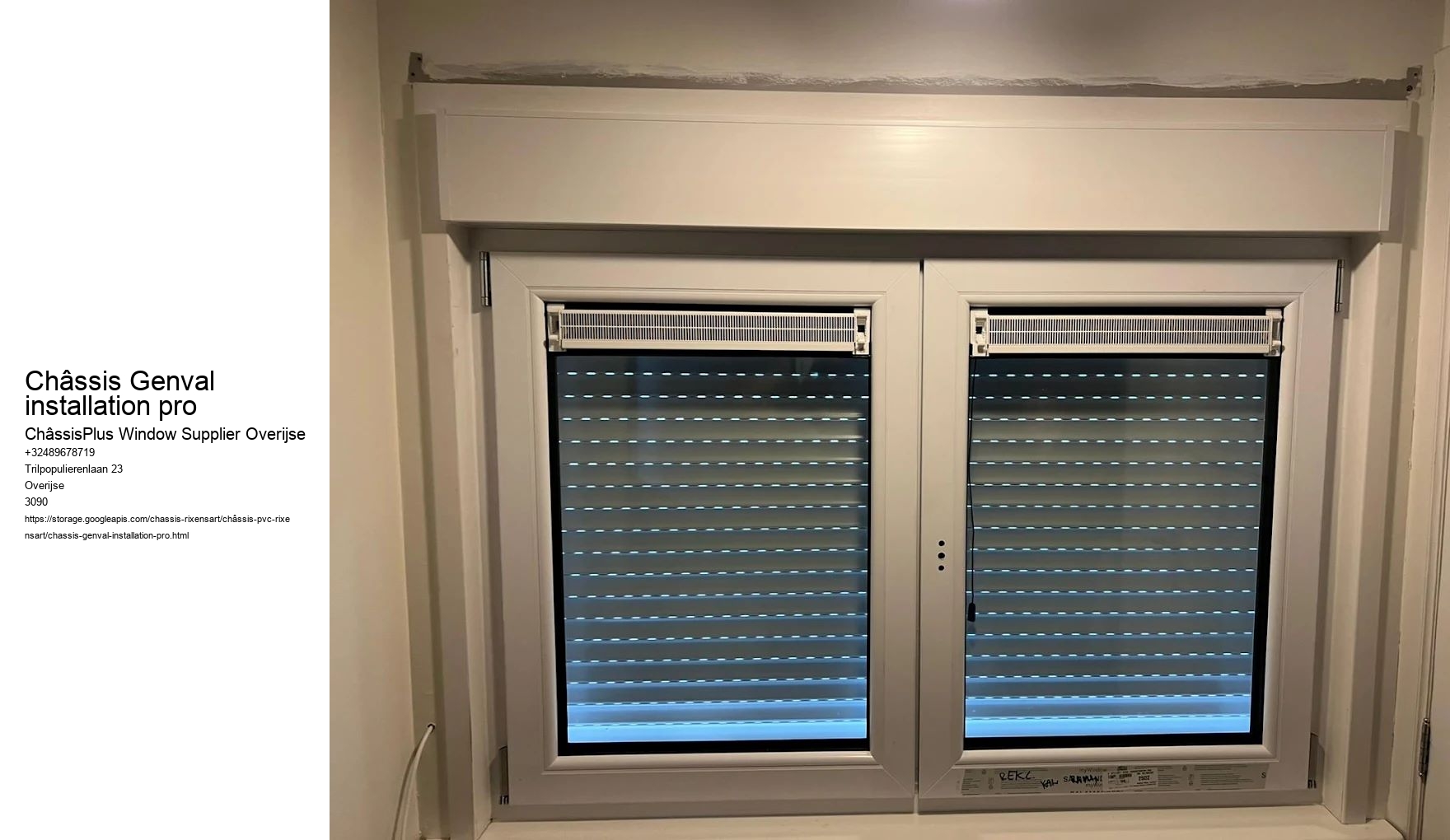 Châssis Genval installation pro