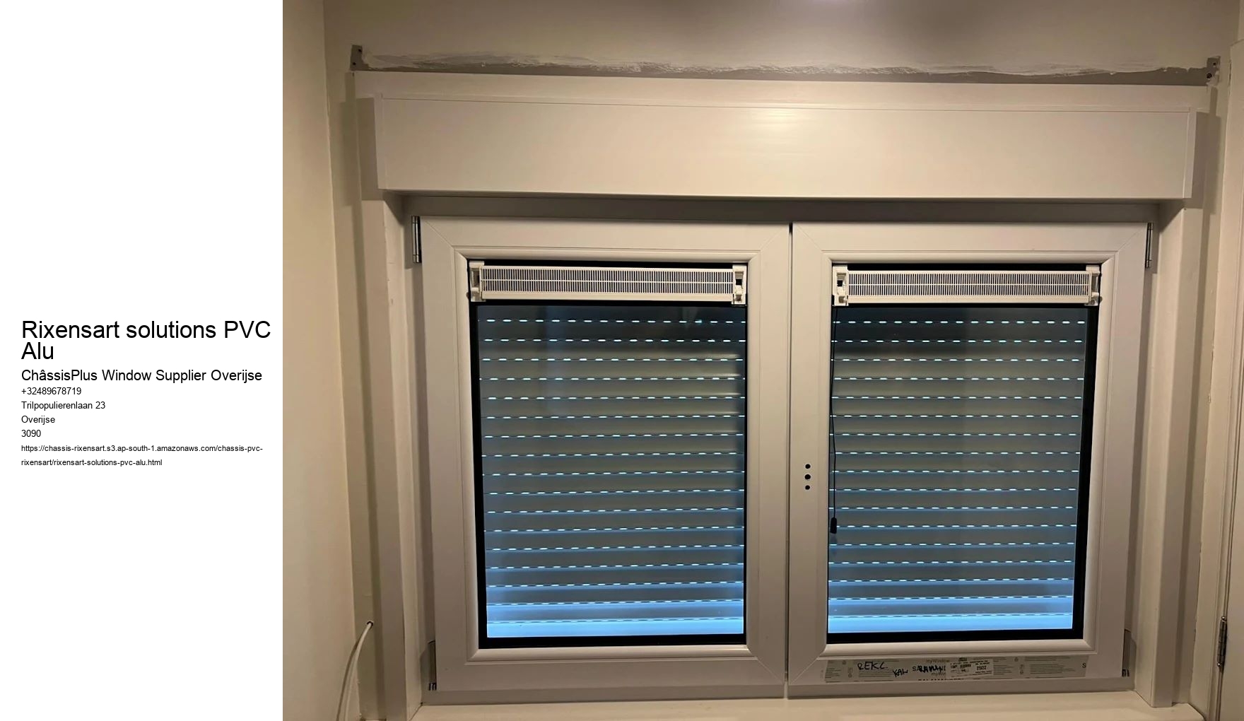 Rixensart solutions PVC Alu